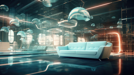 design blurred sci fi interiorの素材