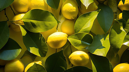 branch leaf lemon yellowの素材