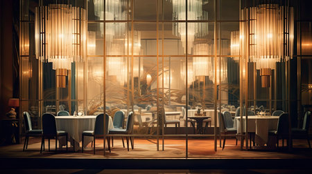 luxury blurred art deco interiorの素材