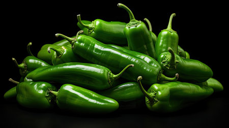 vibrant fresh pepper isolatedの素材