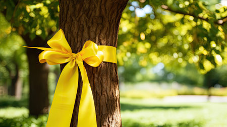 trunk yellow ribbon bannerの素材