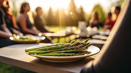 exercise health asparagus greenの素材