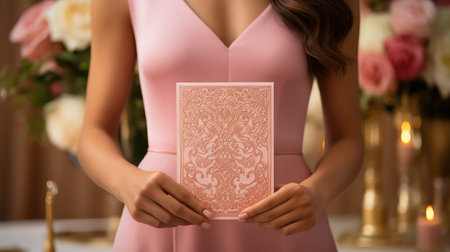 invitation pink cardの素材