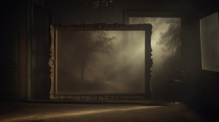 carved blurred interior with frameの素材