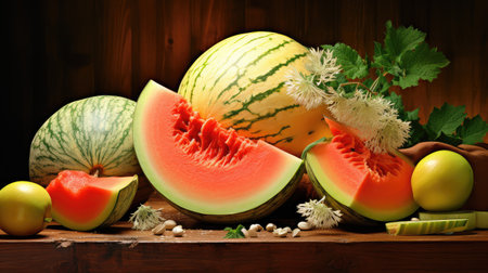 board juicy melon cantaloupeの素材