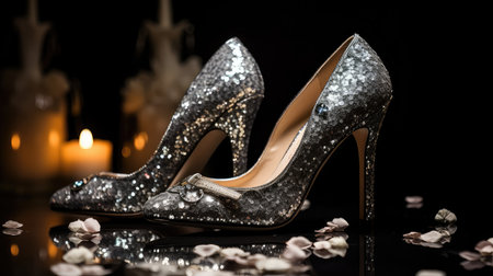 glamorous silver sequinsの素材