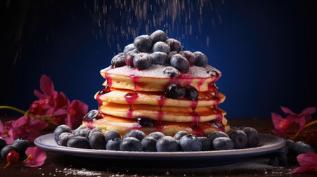 fluffy fresh blueberry blueの素材