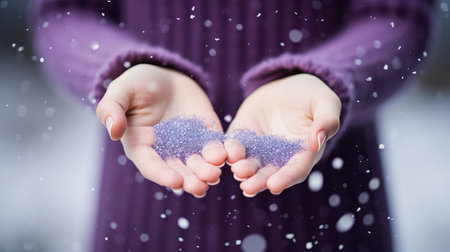 branch purple christmas ornamentsの素材