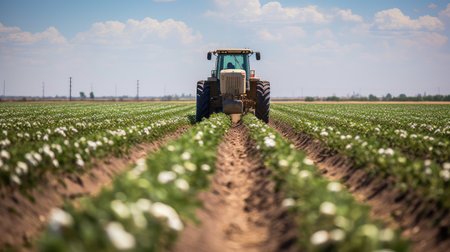cotton monoculture crop farmの素材