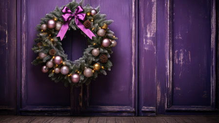 rustic purple christmas ballの素材
