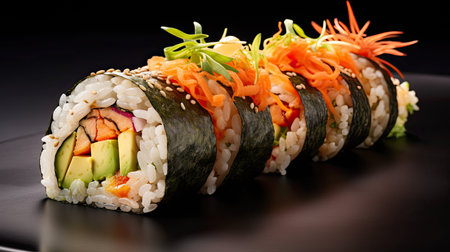 chewy cooked brown riceの素材