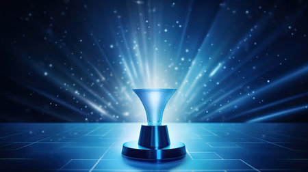 vibrant blue award background Inの素材