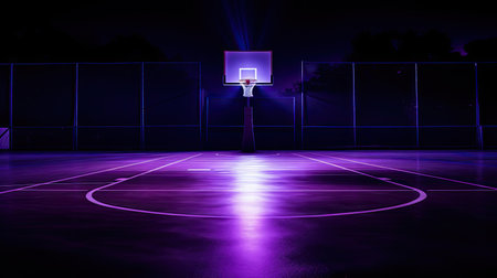 floodlights purple basketballの素材