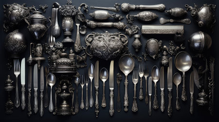 shiny metallic gray backgroundの素材