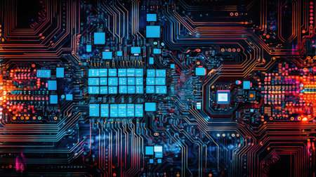 motherboard technology pattern abstractの素材