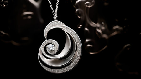 pendant silver swirlの素材