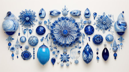 design blue ornamentの素材