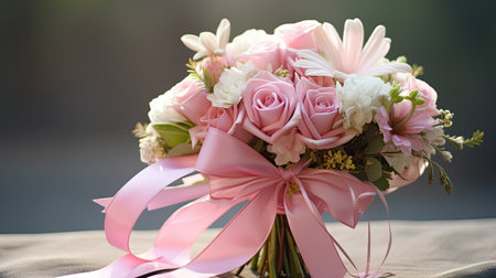 flowers pink bowの素材