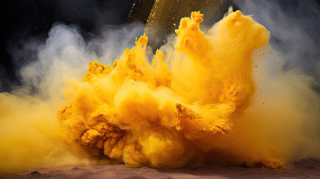 bright yellow explosionの素材