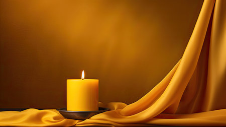 candle yellow background darkの素材