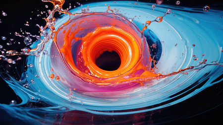 dropped acrylic in waterの素材