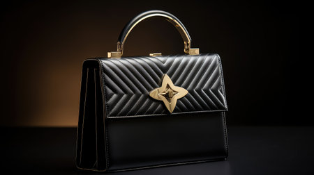 hbag black silver and goldの素材