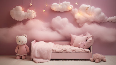 cozy pink bedの素材