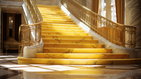 staircase yellow marbleの素材