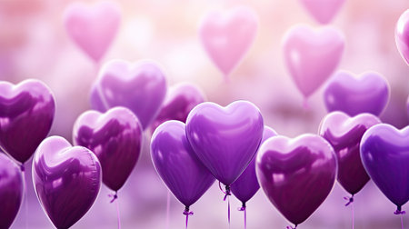 romance hearts purpleの素材