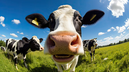 face pasture cow farmの素材