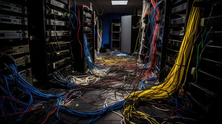 management server room cablesの素材