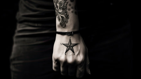 tattoo black starの素材