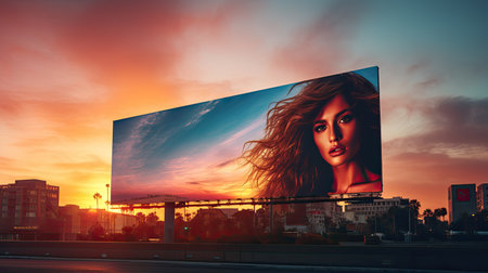 sunvibrant billboard with lightsの素材