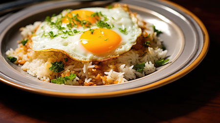 rice sunny side eggの素材