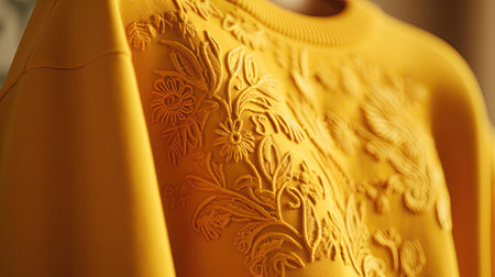 details yellow sweatshirtの素材