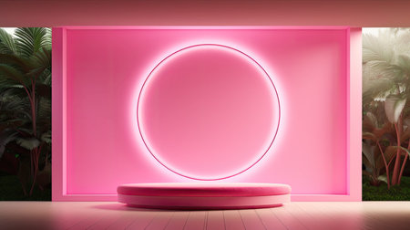 modern pink circleの素材