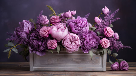 violet purple flower arrangementの素材
