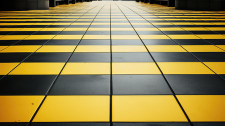 repetitive black and yellow shapesの素材