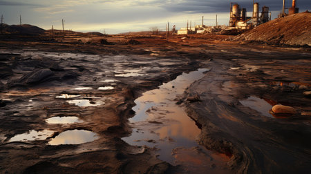 pollution used motor oilの素材