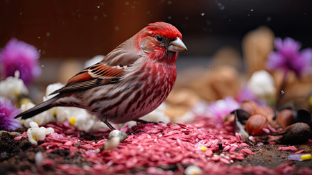 seeds purple finchの素材