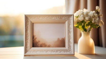 displayed light brown picture frameの素材