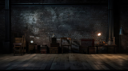 brickwork industrial room darkの素材