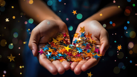 party confetti starsの素材