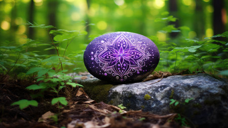 greenery purple mandalaの素材