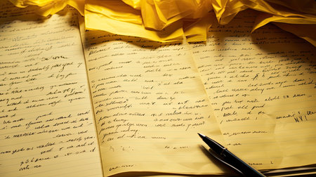 lines yellow notebook paperの素材
