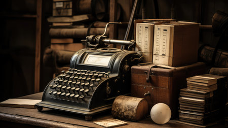 filing old office equipmentの素材