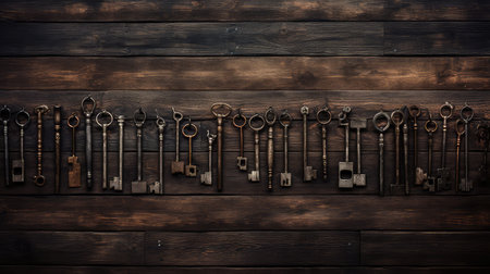 rough dark wooden backgroundの素材