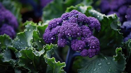 plant purple broccoliの素材
