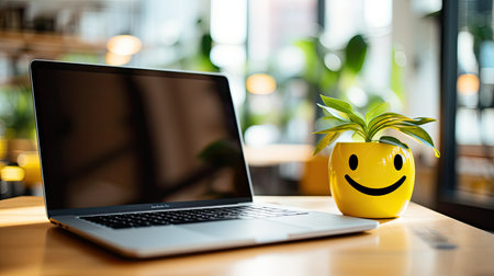 cheerful smiley face yellowの素材