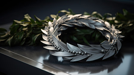 honor silver laurel wreathの素材